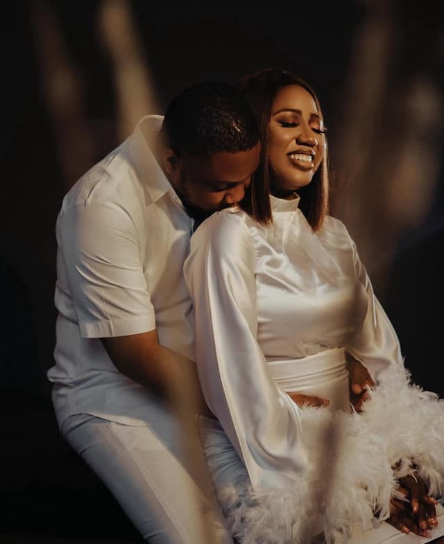 Happy couple on their wedding day